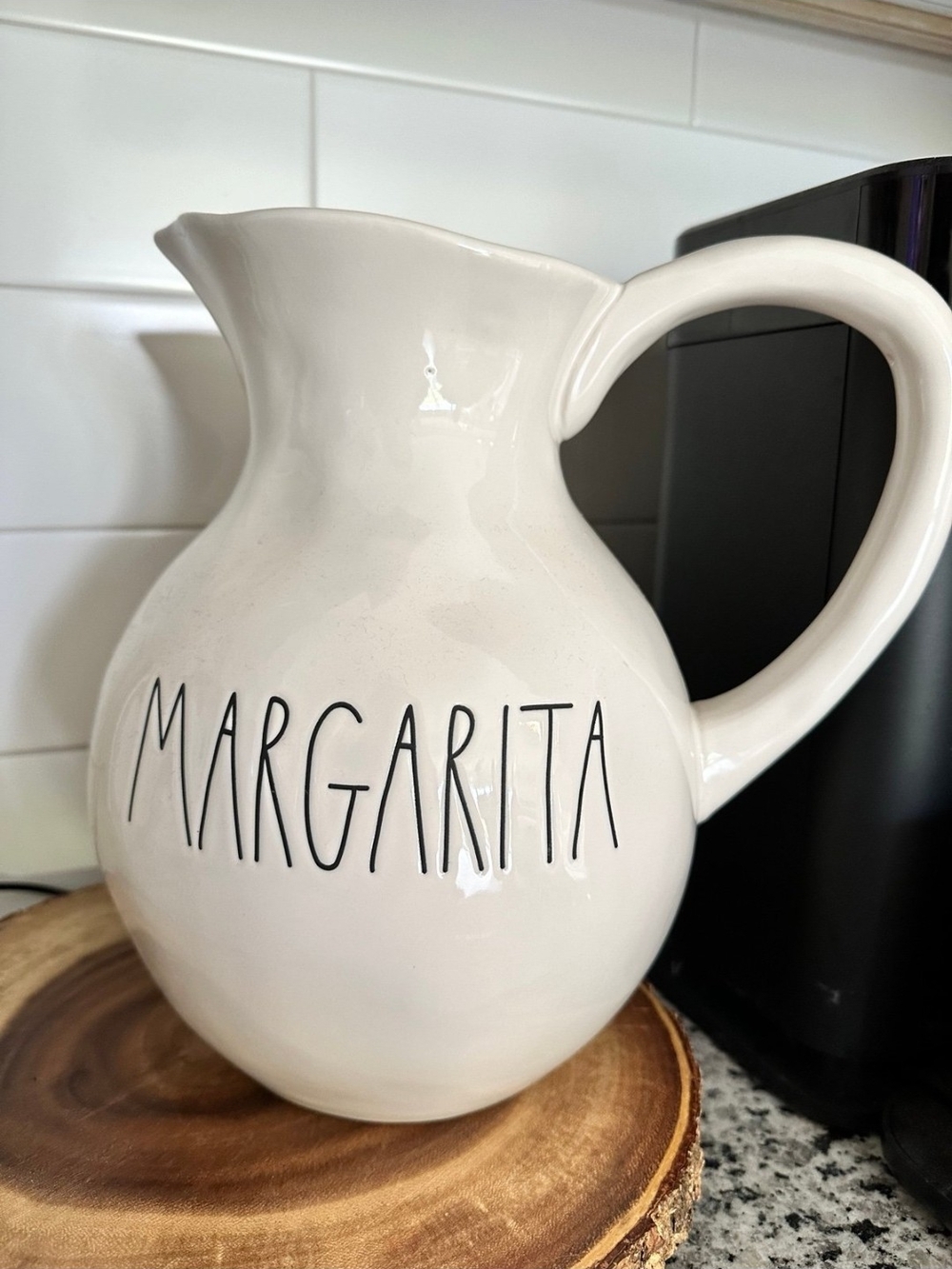 Rae Dunn Cream Ceramic MARGARITA Pitcher